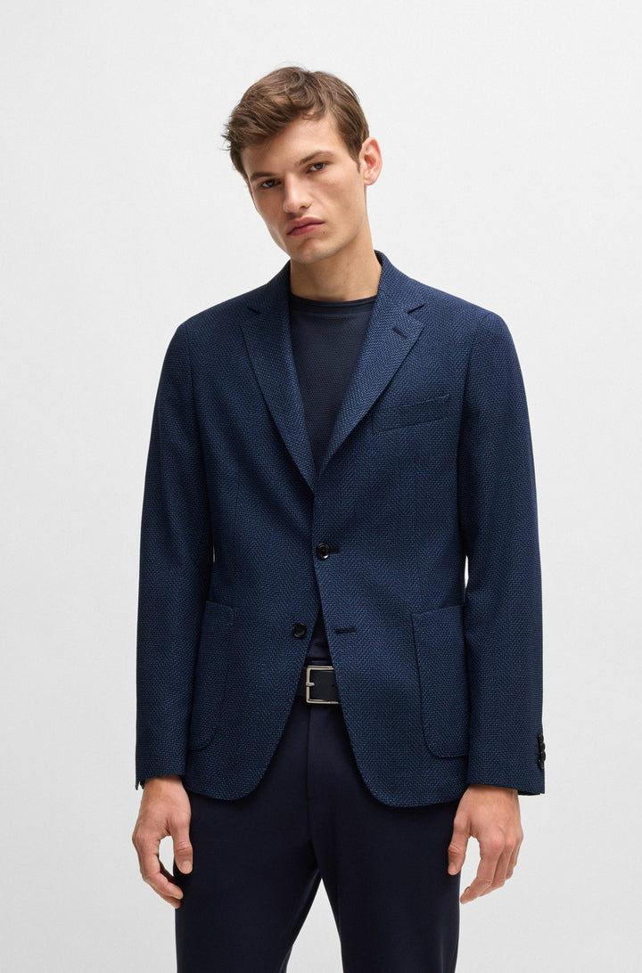 BOSS Blazers Slim Fit in Wool Mix - C-HANRY-233 10253919 01-50528012- Concorde Fashion#color_navy-404