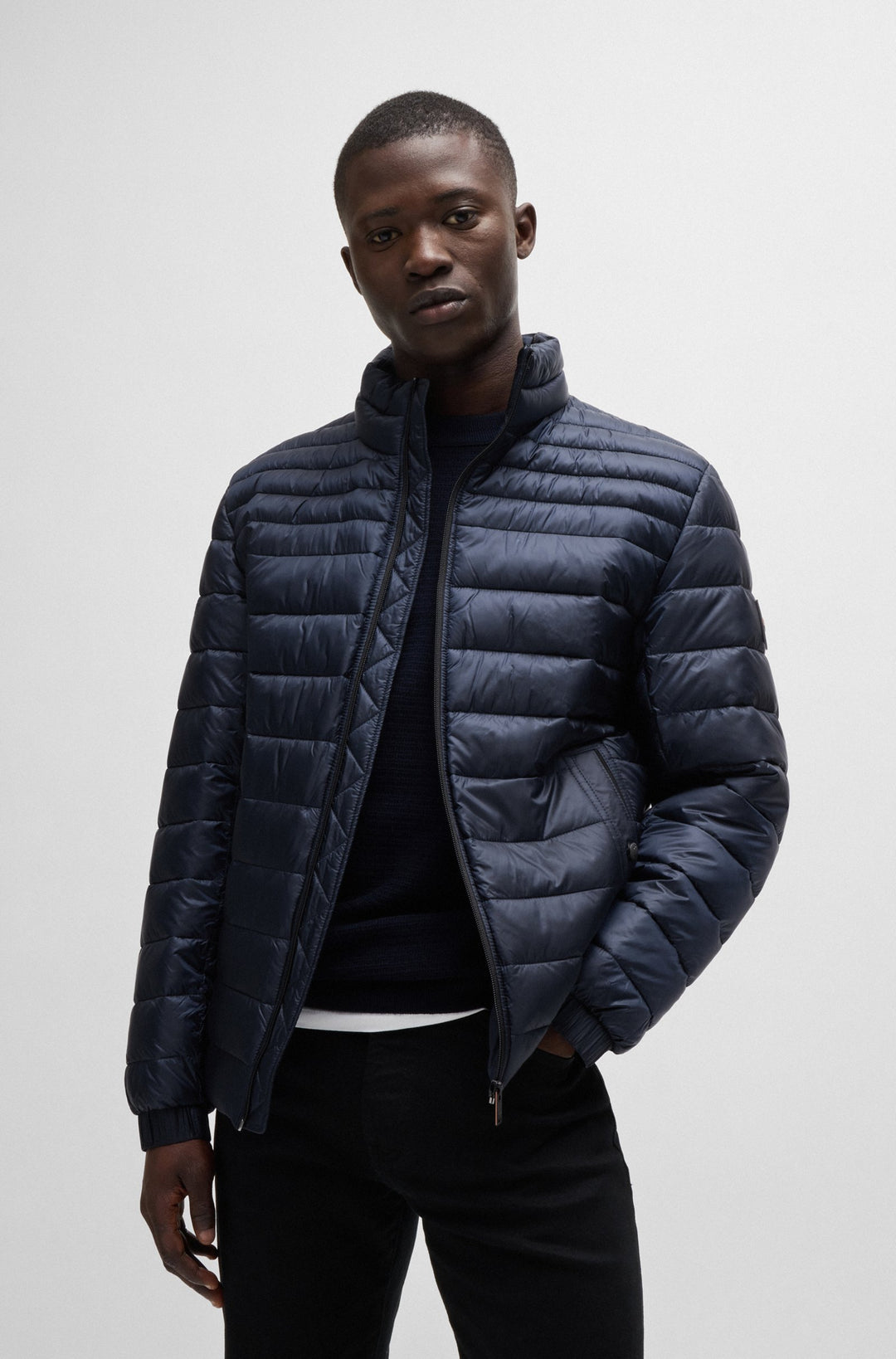 BOSS Casual Jackets Slim Fit in Nylon - ODEN1 10254426 01-50505262- Concorde Fashion#color_navy-404