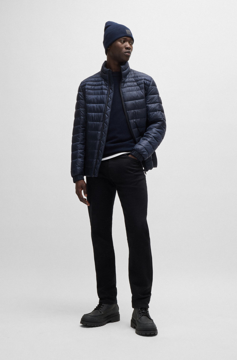 BOSS Casual Jackets Slim Fit in Nylon - ODEN1 10254426 01-50505262- Concorde Fashion#color_navy-404