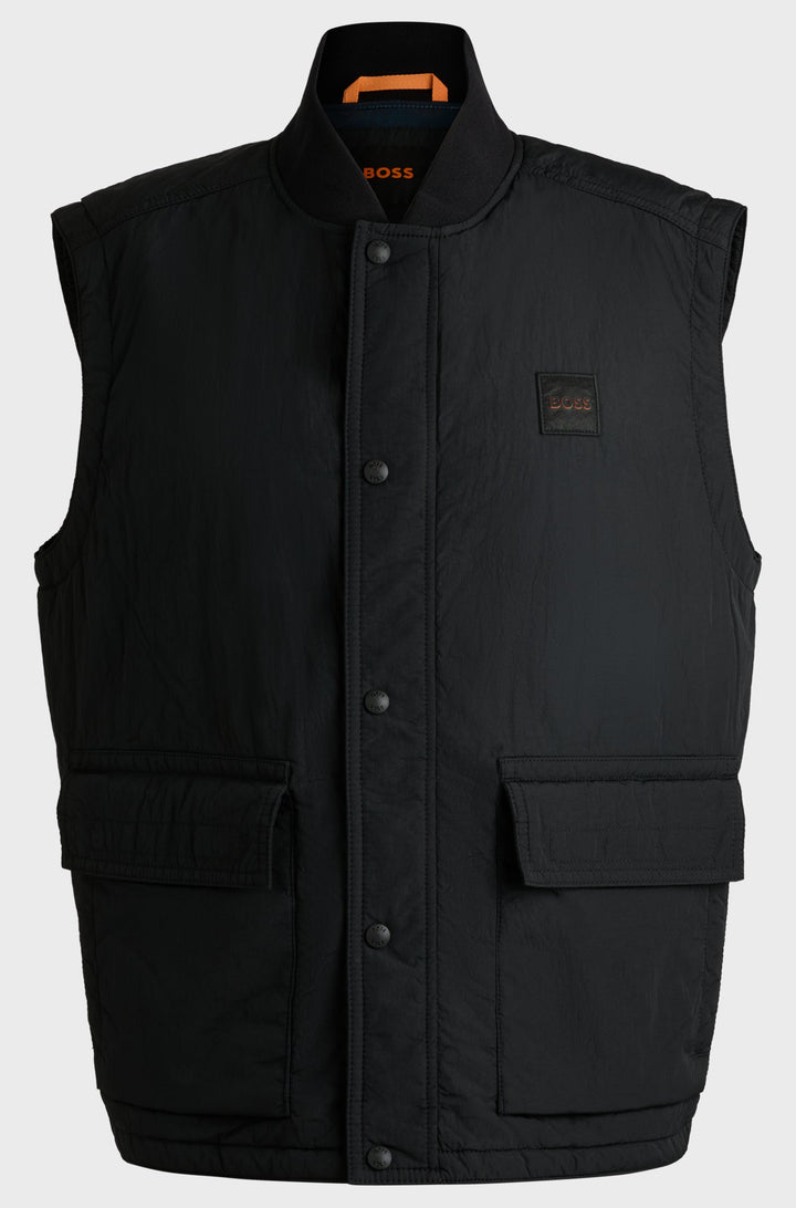 BOSS Vests Regular Fit in Nylon - OCOMO1-W 10254731 01-50518305- Concorde Fashion#color_black-001