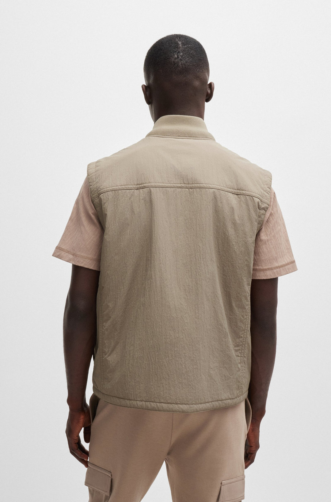BOSS Vests Regular Fit in Nylon - OCOMO1-W 10254731 01-50518305- Concorde Fashion#color_brown-246