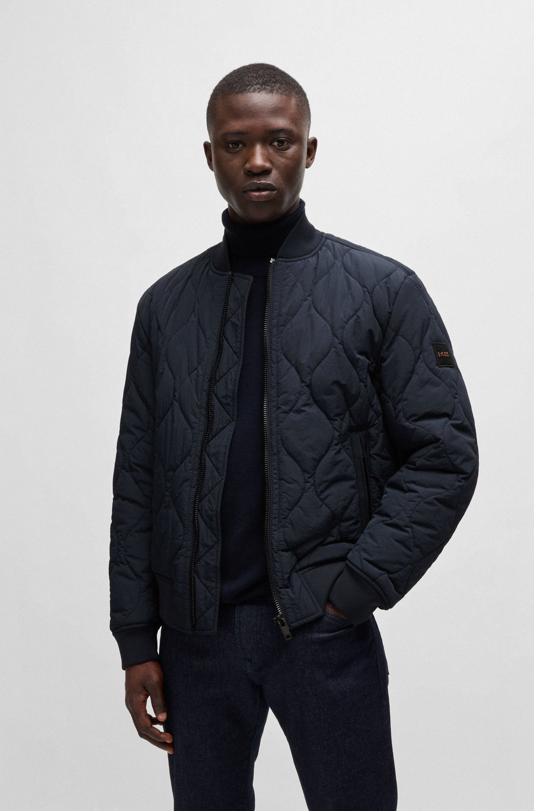 BOSS Casual Jackets Regular Fit in Nylon - OSTRONG 10254731 01-50522218- Concorde Fashion#color_navy-404