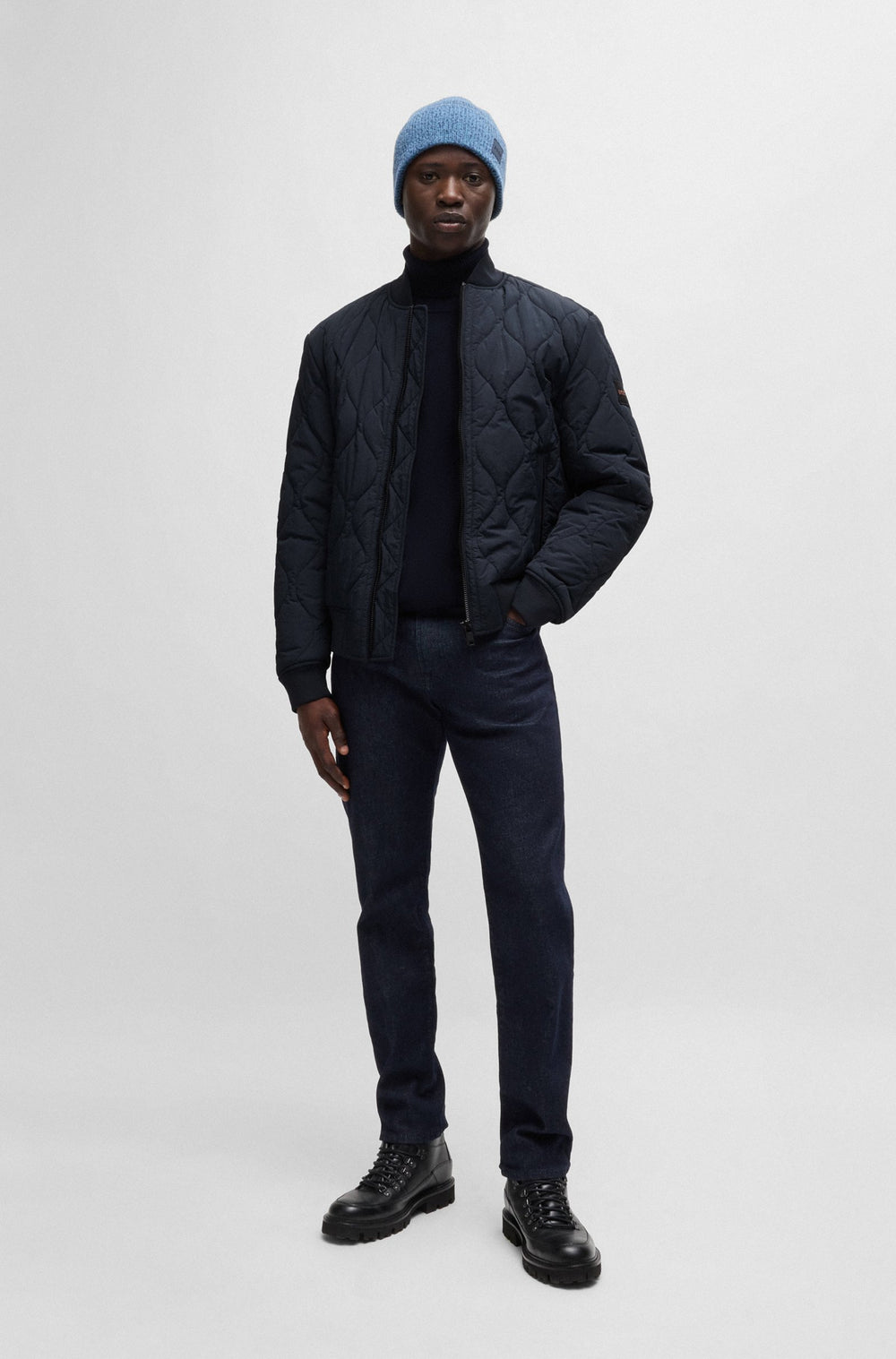 BOSS Casual Jackets Regular Fit in Nylon - OSTRONG 10254731 01-50522218- Concorde Fashion#color_navy-404