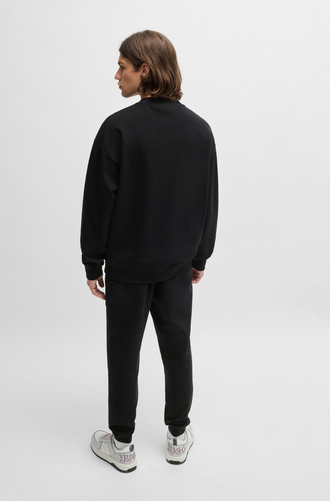 HUGO Sweatshirts Relaxed Fit in Cotton Mix - DETTIL 10254770 01-50509270- Concorde Fashion#color_black-001