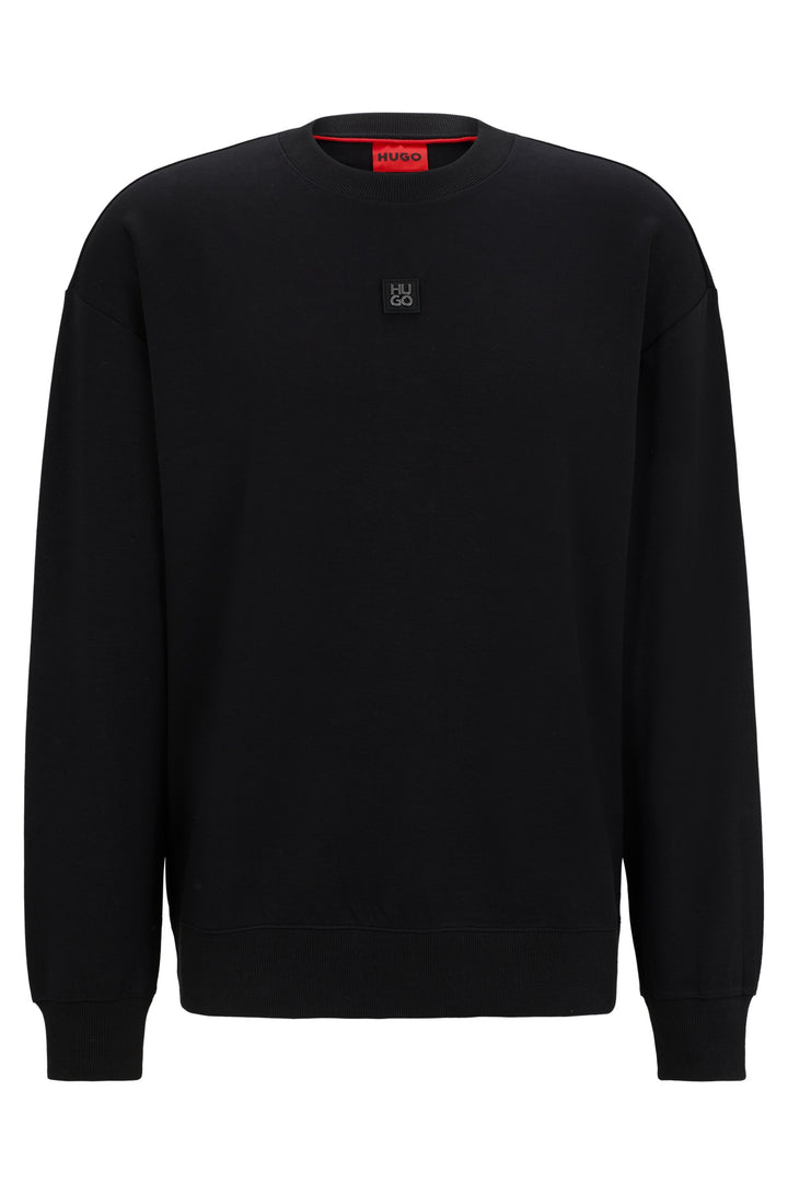HUGO Sweatshirts Relaxed Fit in Cotton Mix - DETTIL 10254770 01-50509270- Concorde Fashion#color_black-001
