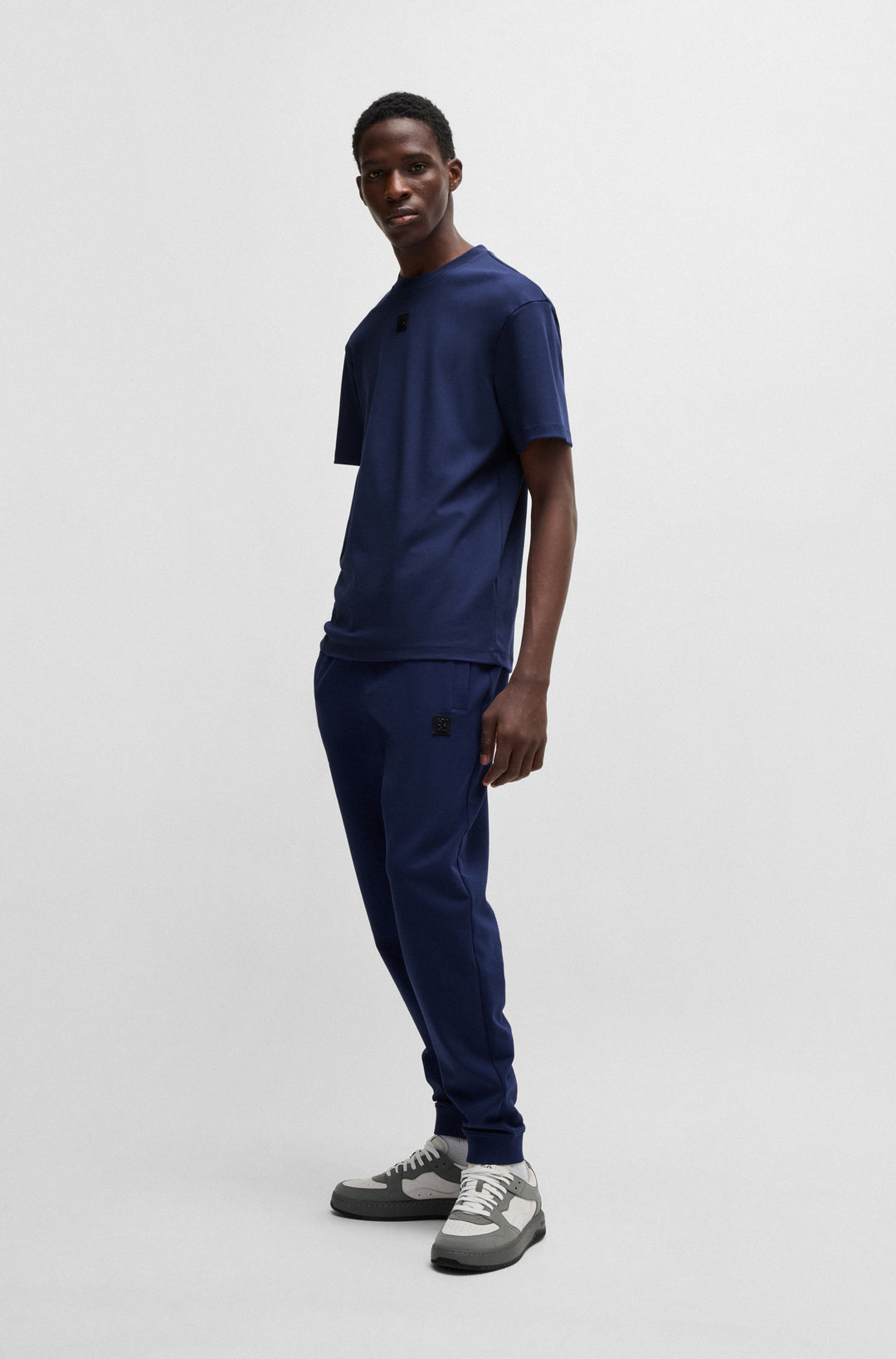 HUGO Jogging Pants Relaxed Fit in Cotton Mix - DIMACS 10254770 01-50509457- Concorde Fashion#color_navy-407