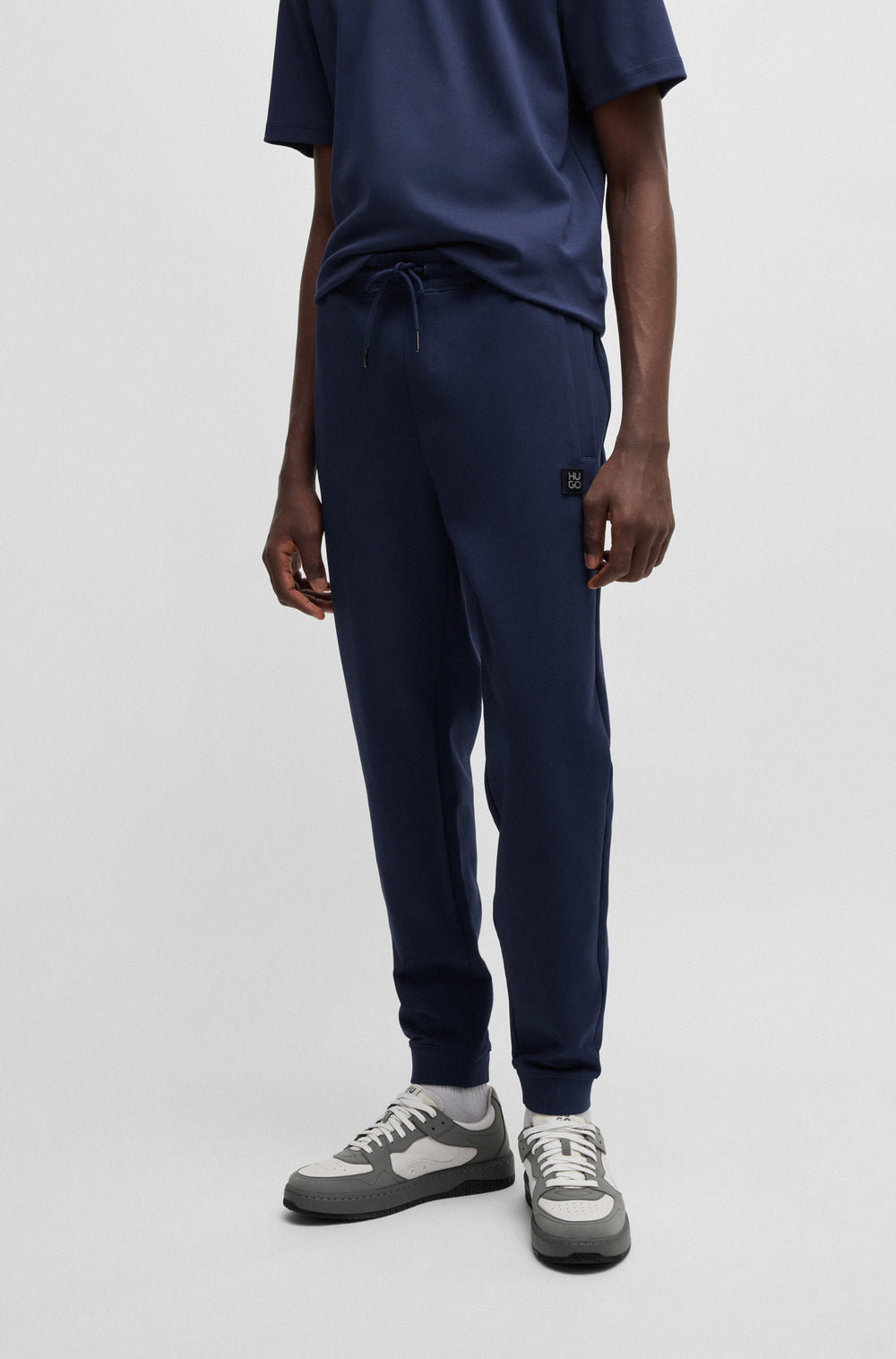 HUGO Jogging Pants Relaxed Fit in Cotton Mix - DIMACS 10254770 01-50509457- Concorde Fashion#color_navy-407