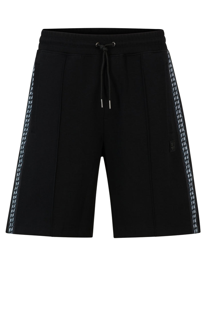 HUGO RED Relaxed Fit Shorts in Cotton Mix - DESORT 10254770 01-50510122- Concorde Fashion#color_black-001