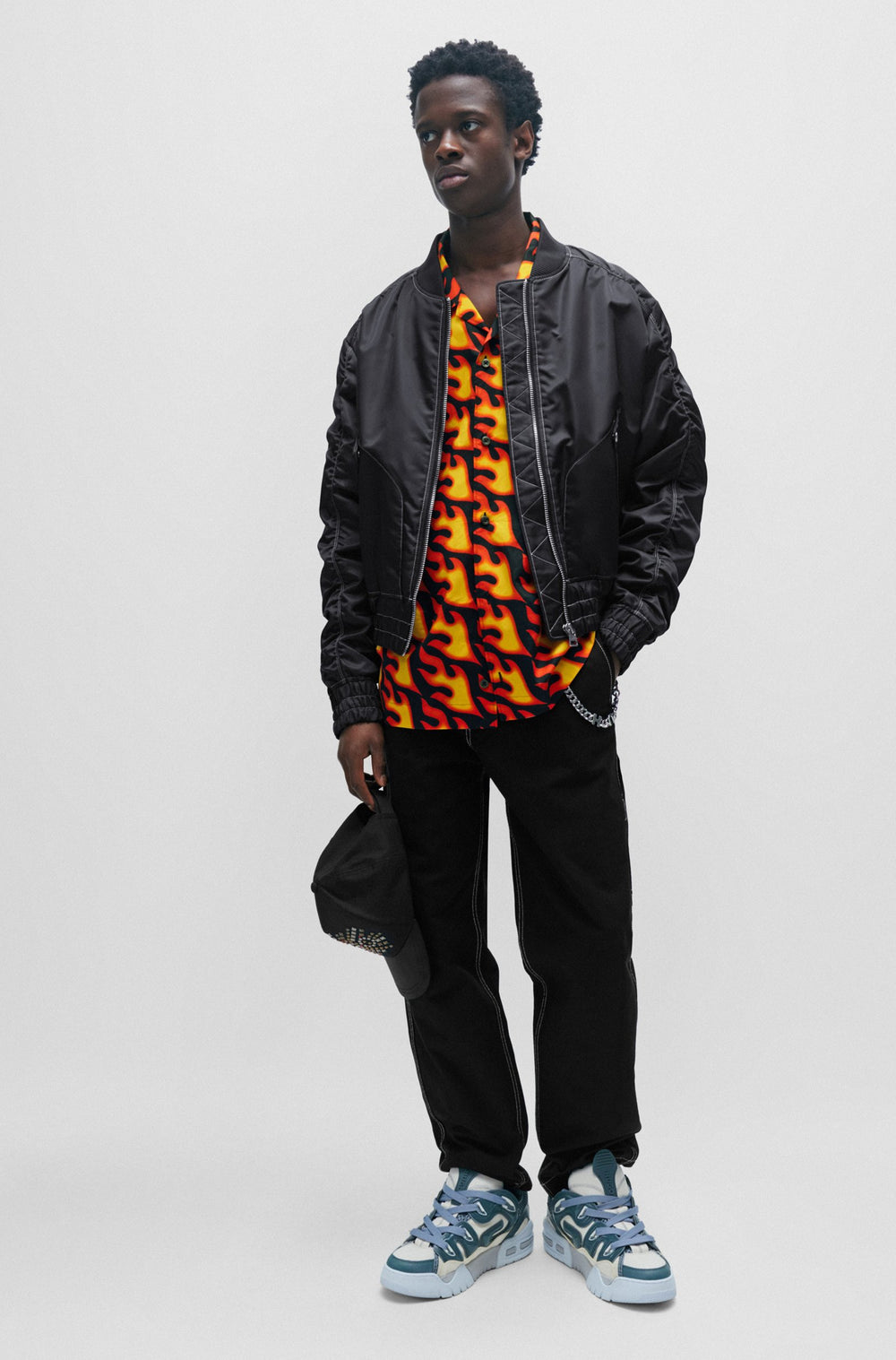 HUGO Regular Fit Casual Jackets in Nylon - BOKLY2411 10254825 01-50505415- Concorde Fashion#color_charcoal-010