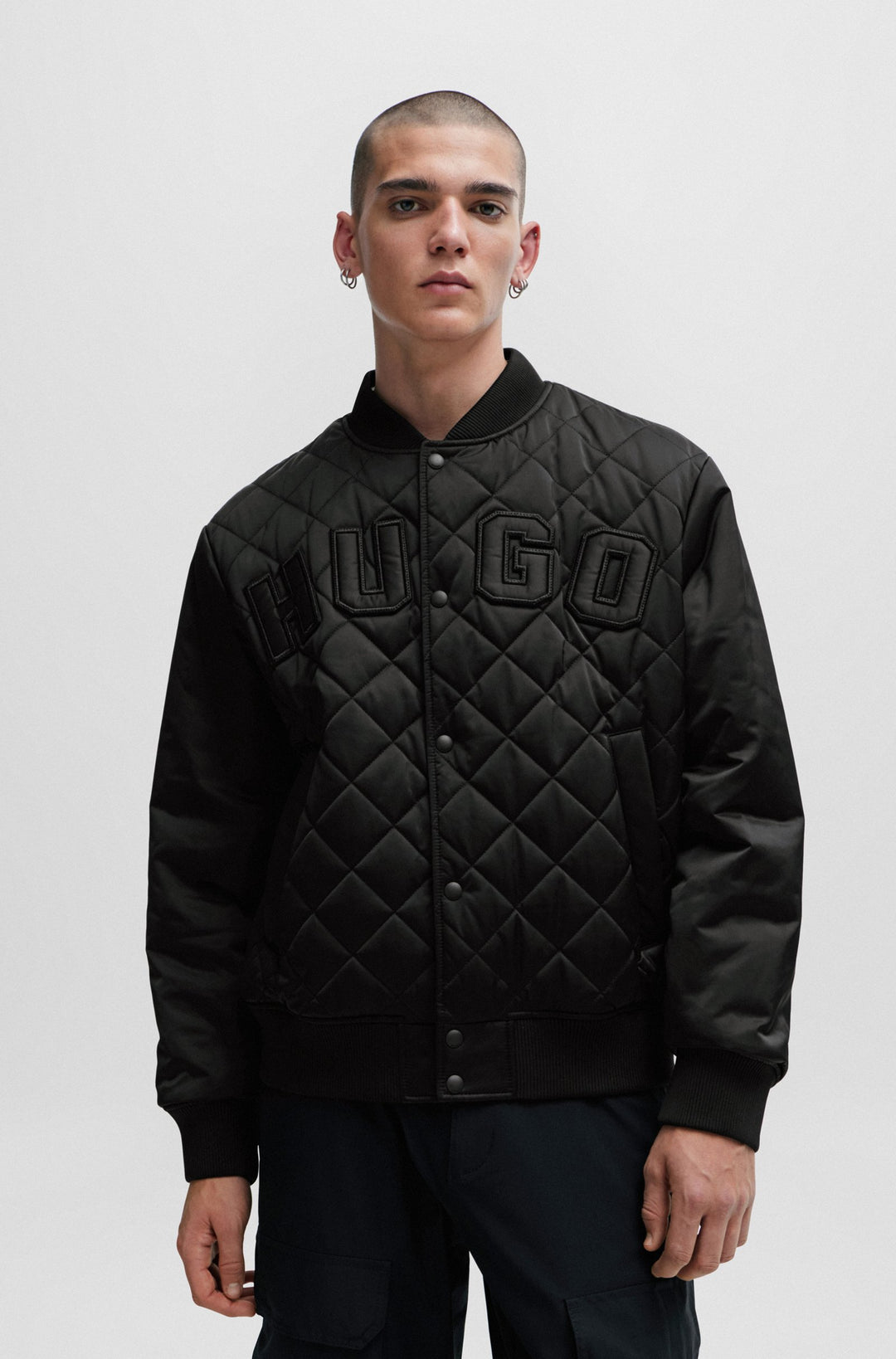 HUGO Regular Fit Casual Jackets in Polyester - BORU2411 10254831 01-50505403- Concorde Fashion#color_black-001