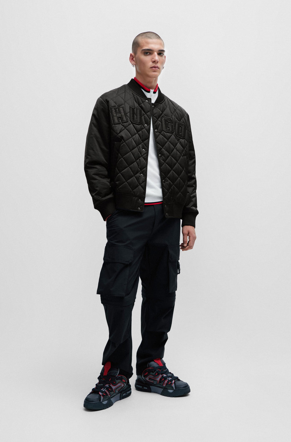 HUGO Regular Fit Casual Jackets in Polyester - BORU2411 10254831 01-50505403- Concorde Fashion#color_black-001