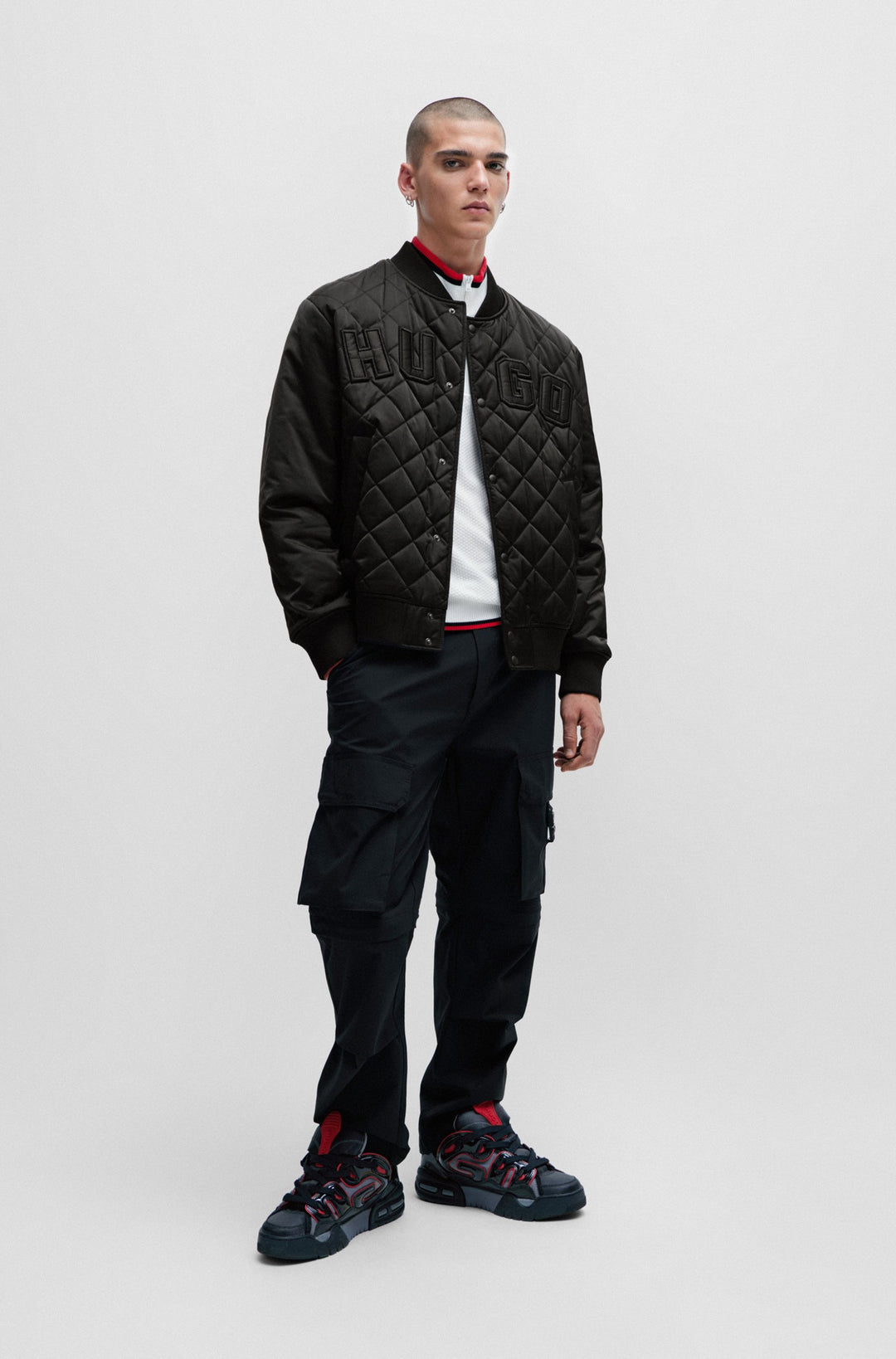 HUGO Regular Fit Casual Jackets in Polyester - BORU2411 10254831 01-50505403- Concorde Fashion#color_black-001