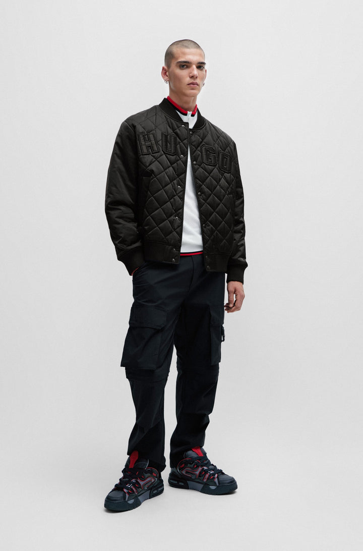 HUGO Regular Fit Casual Jackets in Polyester - BORU2411 10254831 01-50505403- Concorde Fashion#color_black-001