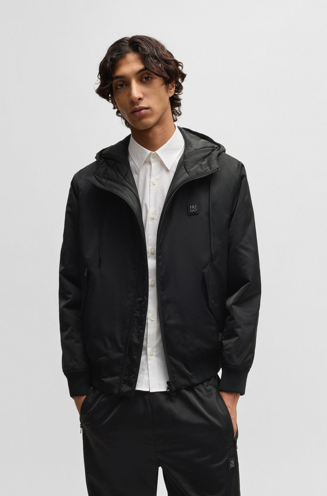 HUGO Casual Jackets Regular Fit in Polyester - BERNANDO2441 10254831 01-50524093- Concorde Fashion#color_black-001