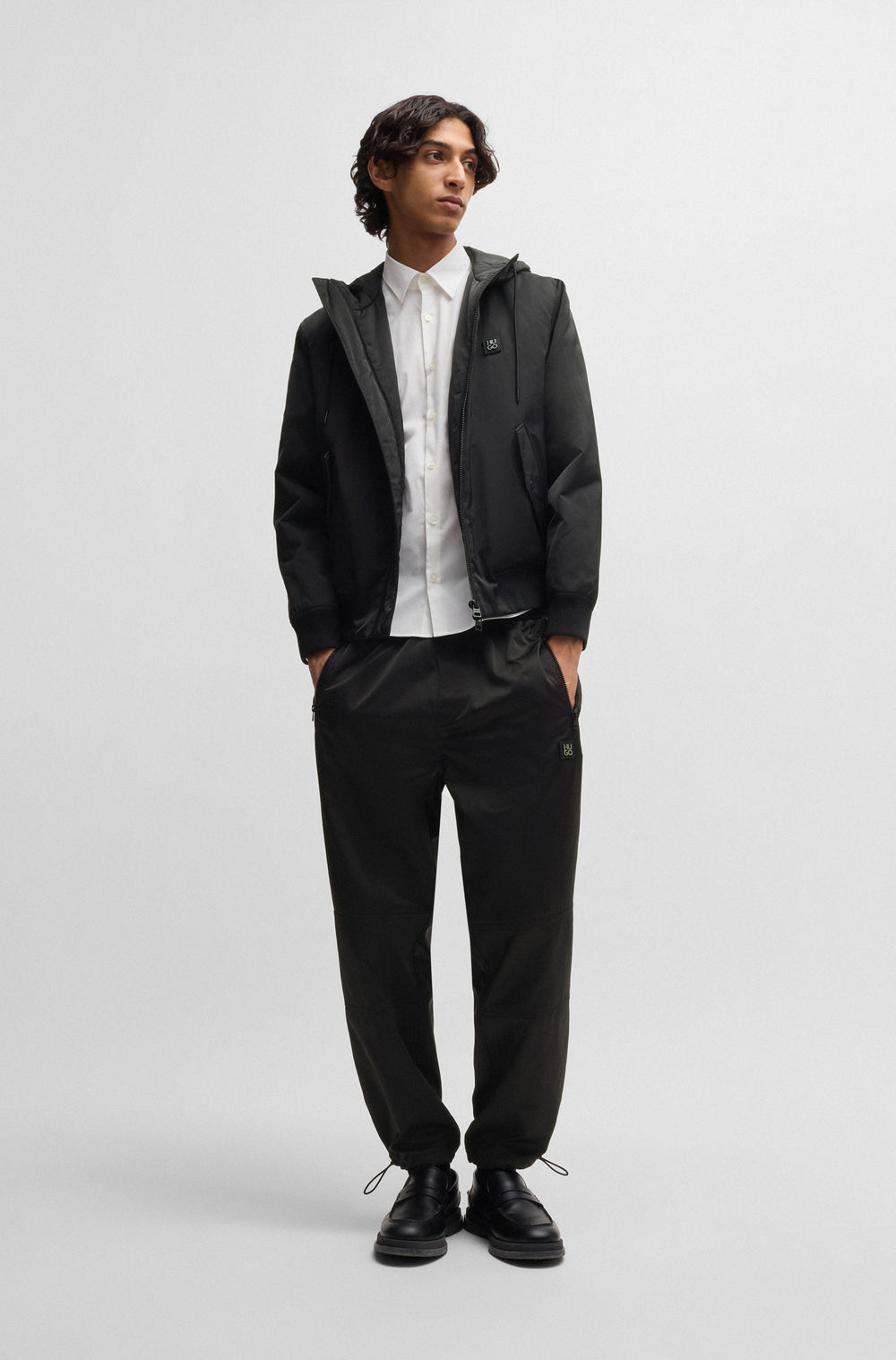 HUGO Casual Jackets Regular Fit in Polyester - BERNANDO2441 10254831 01-50524093- Concorde Fashion#color_black-001