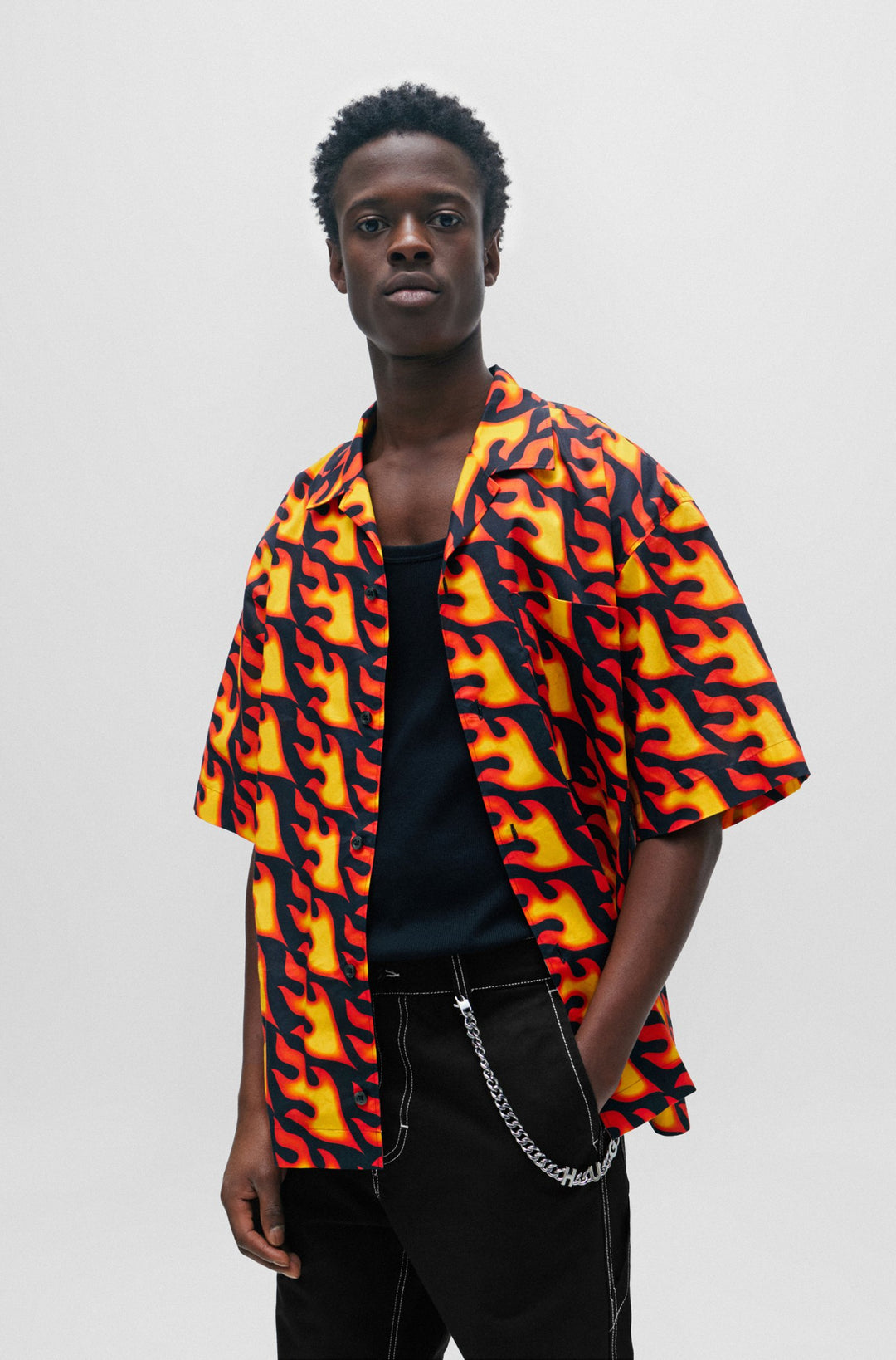 HUGO Oversized Fit Casual Shirts in Cotton - EGEENO 10254841 01-50508612- Concorde Fashion#color_assorted-960