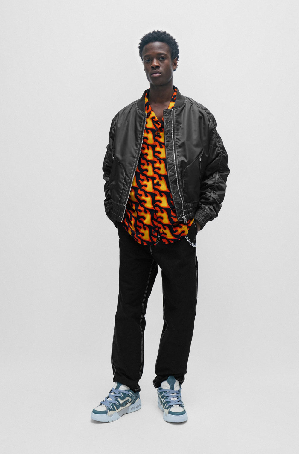 HUGO Oversized Fit Casual Shirts in Cotton - EGEENO 10254841 01-50508612- Concorde Fashion#color_assorted-960