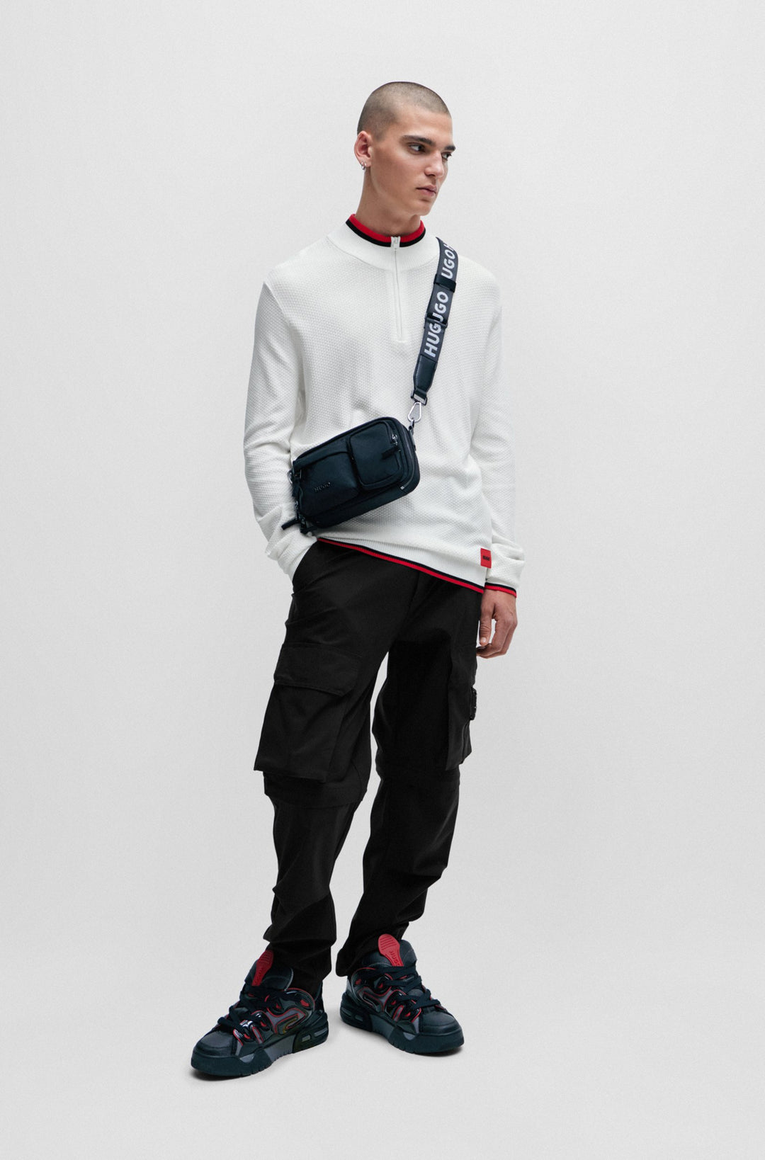 HUGO Regular Fit Trousers in Polyester - GERMO241 10255044 01-50505853- Concorde Fashion#color_black-001