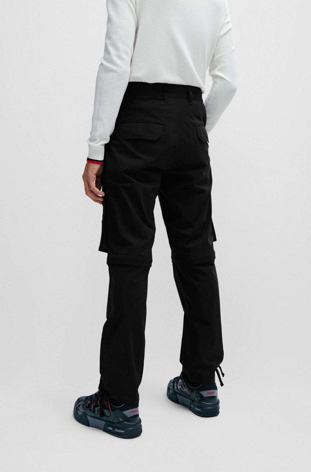 HUGO Regular Fit Trousers in Polyester - GERMO241 10255044 01-50505853- Concorde Fashion#color_black-001