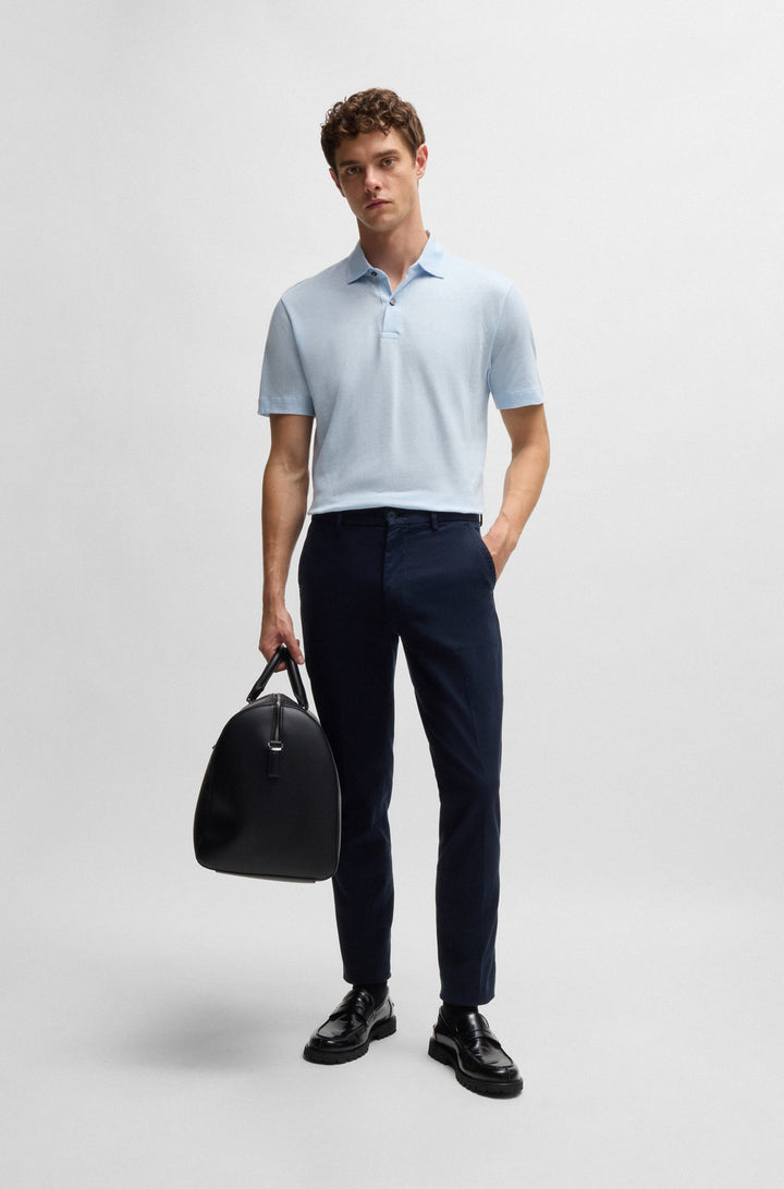 BOSS Trousers Slim Fit in Cotton Mix - P-KAITON 10255114 01-50521257- Concorde Fashion#color_navy-404
