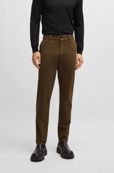 BOSS Trousers Slim Fit in Cotton Mix - P-KAITON 10255114 01-50521257- Concorde Fashion#color_green-361