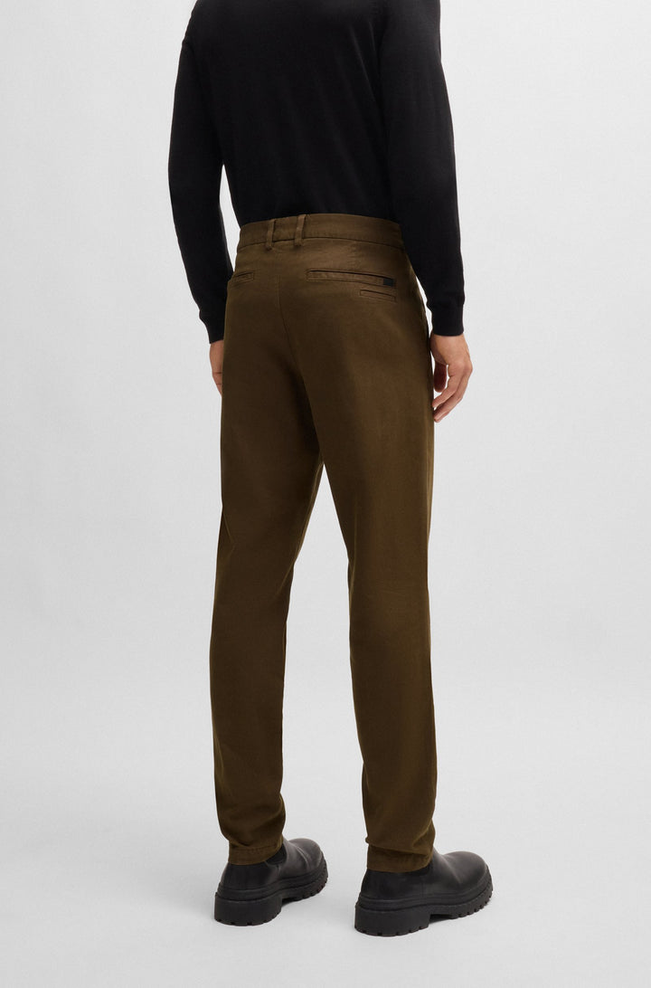 BOSS Trousers Slim Fit in Cotton Mix - P-KAITON 10255114 01-50521257- Concorde Fashion#color_green-361