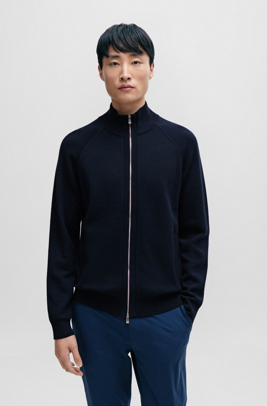 BOSS Regular Fit Casual Jackets in Cotton Mix - PERRONE 10255183 01-50506044- Concorde Fashion#color_navy-404
