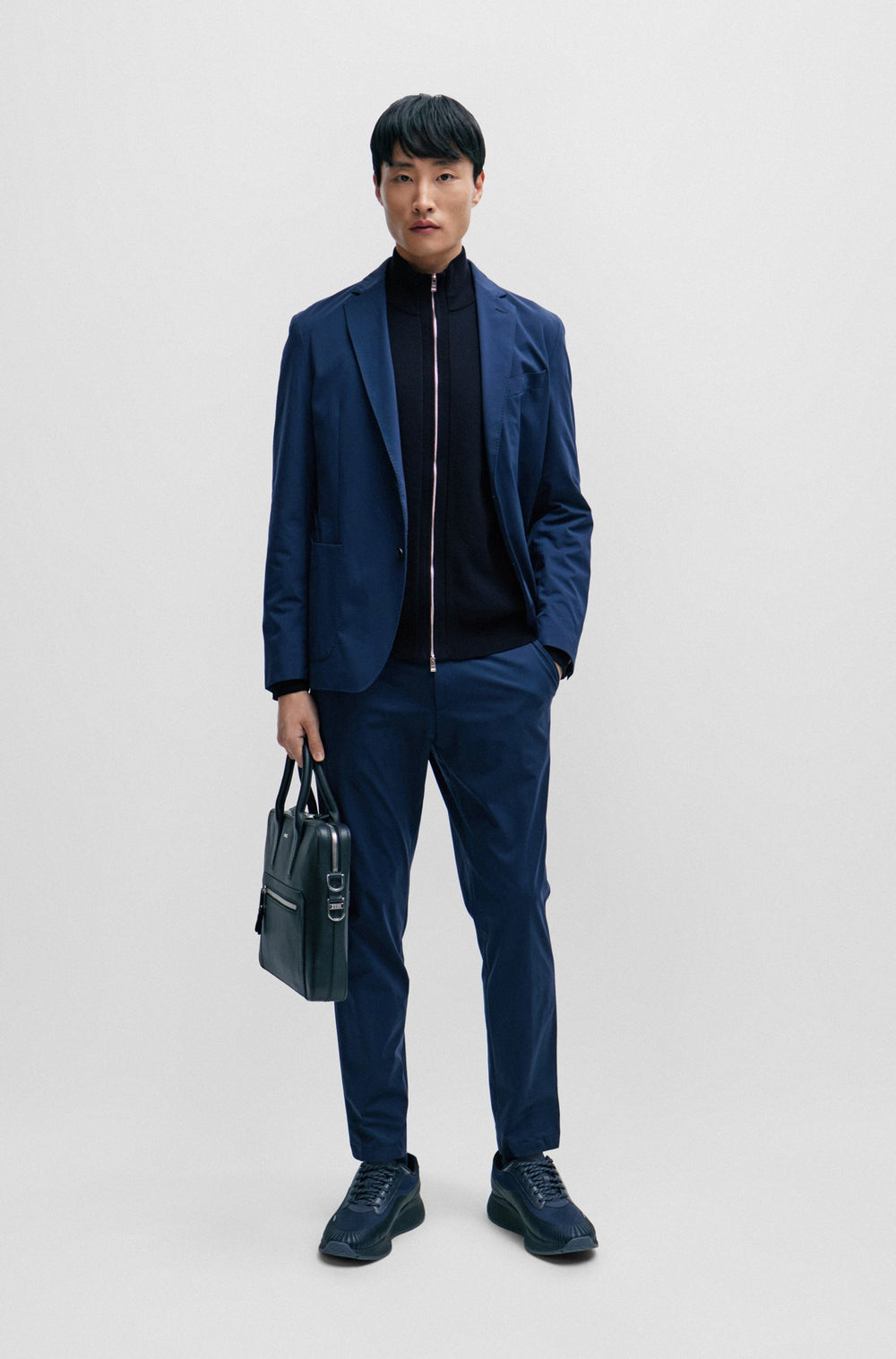 BOSS Regular Fit Casual Jackets in Cotton Mix - PERRONE 10255183 01-50506044- Concorde Fashion#color_navy-404