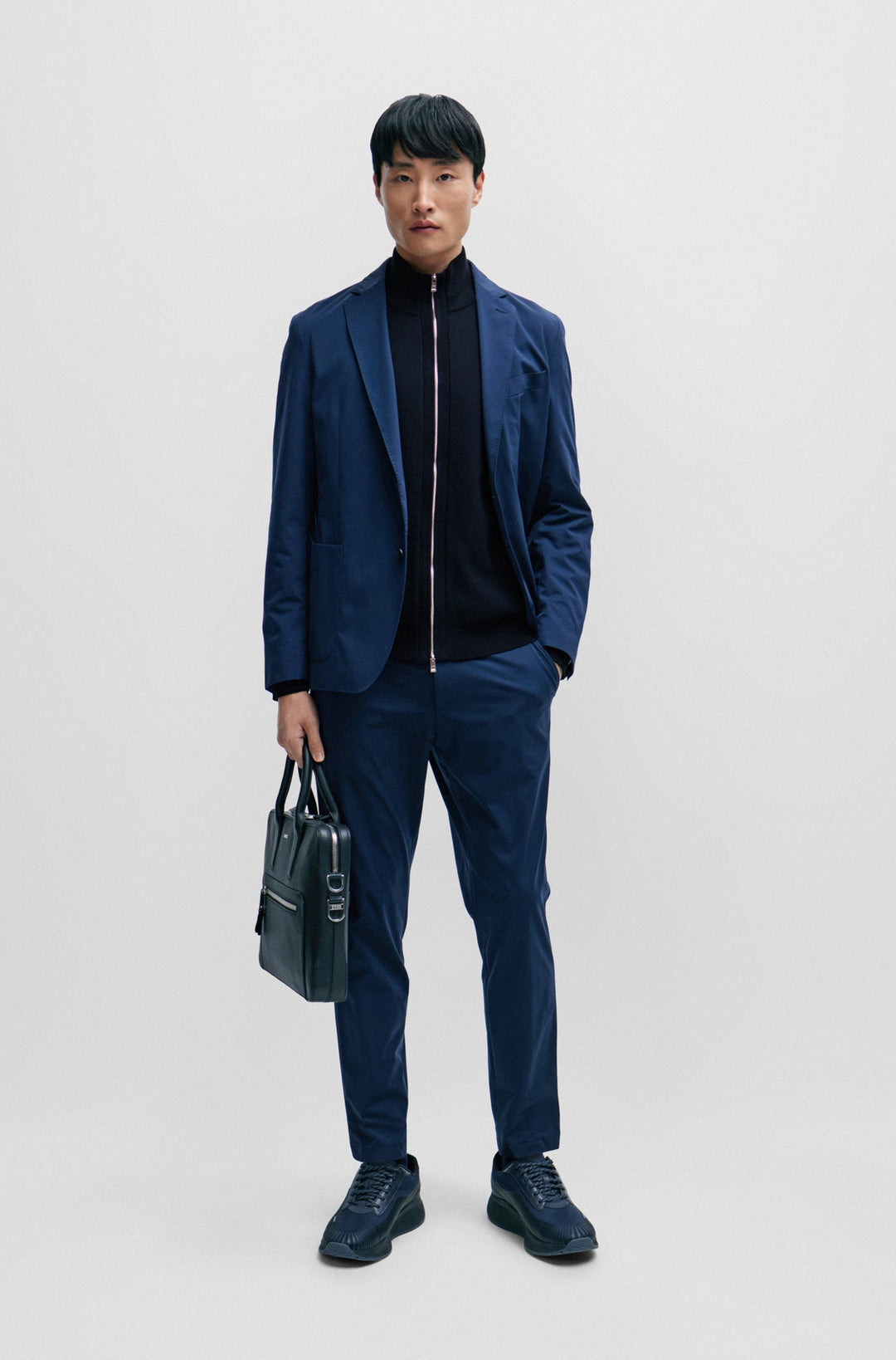 BOSS Regular Fit Casual Jackets in Cotton Mix - PERRONE 10255183 01-50506044- Concorde Fashion#color_navy-404
