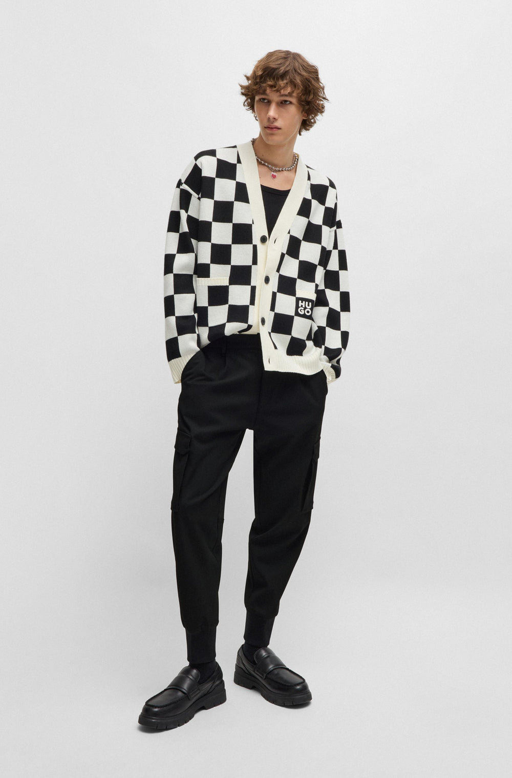HUGO Trousers Tapered Fit in Polyester Mix - GLAVIN241 10255821 01-50505856- Concorde Fashion#color_black-001