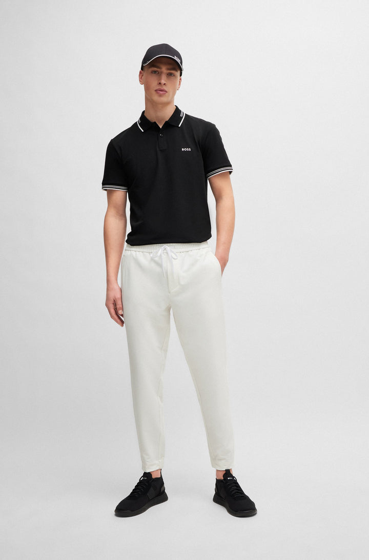 BOSS Polos Slim Fit in Cotton Mix - PAUL 10255848 01-50506193- Concorde Fashion#color_black-001