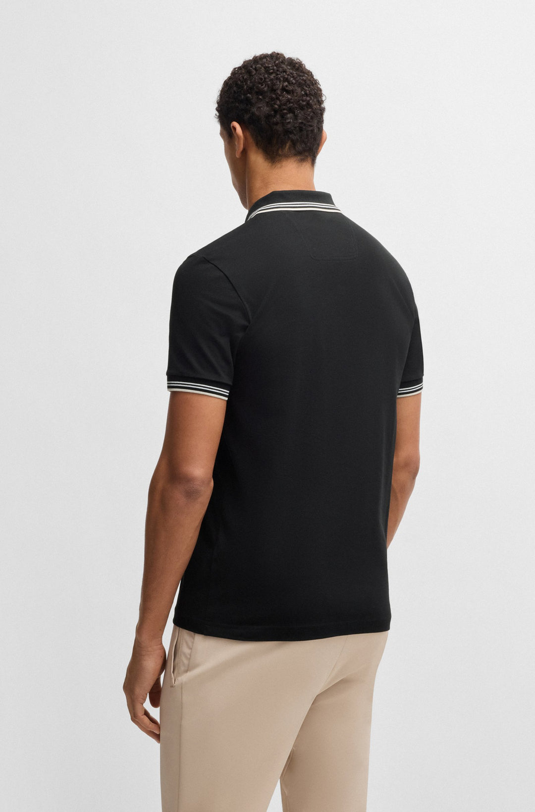 BOSS Polos Slim Fit in Cotton Mix - PAUL 10255848 01-50506193- Concorde Fashion#color_black-007