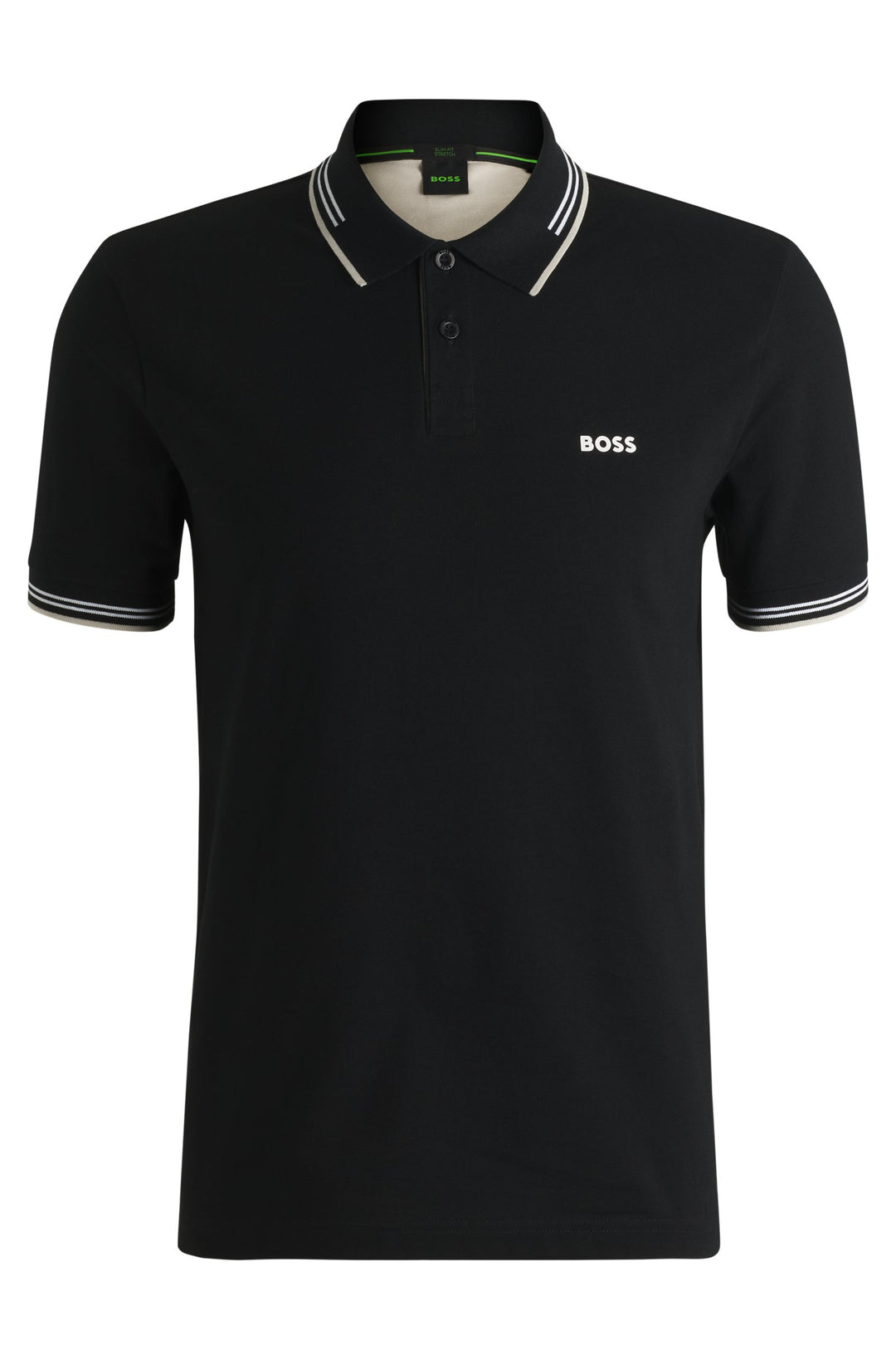 BOSS Polos Slim Fit in Cotton Mix - PAUL 10255848 01-50506193- Concorde Fashion#color_black-007