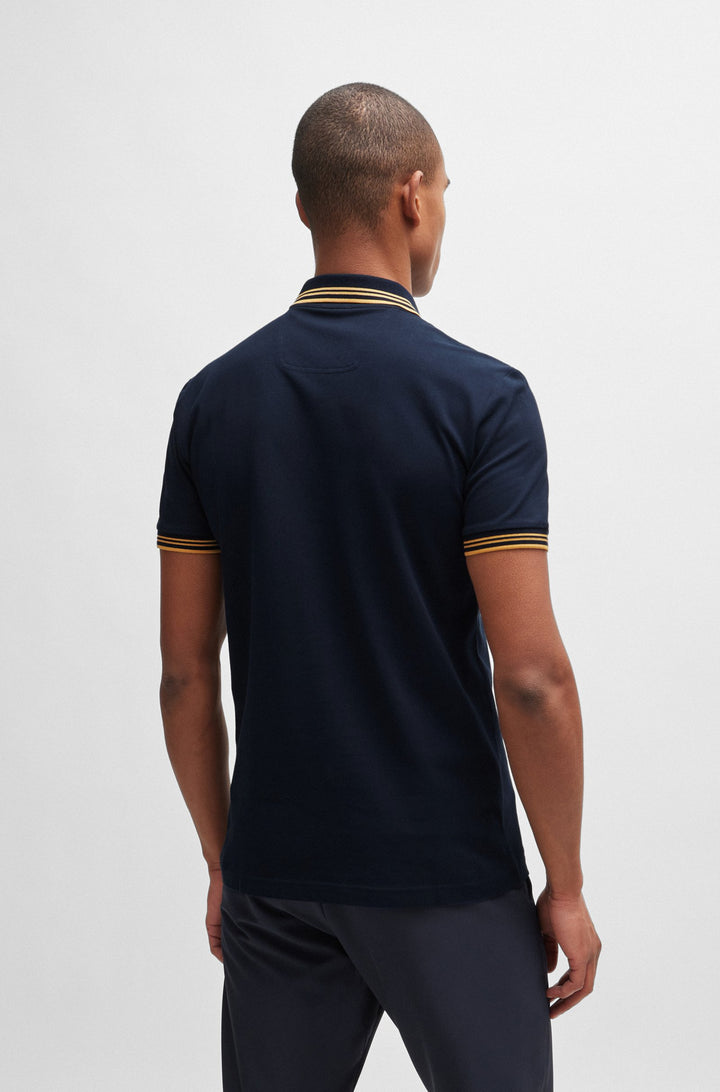 BOSS Polos Slim Fit in Cotton Mix - PAUL 10255848 01-50506193- Concorde Fashion#color_navy-401
