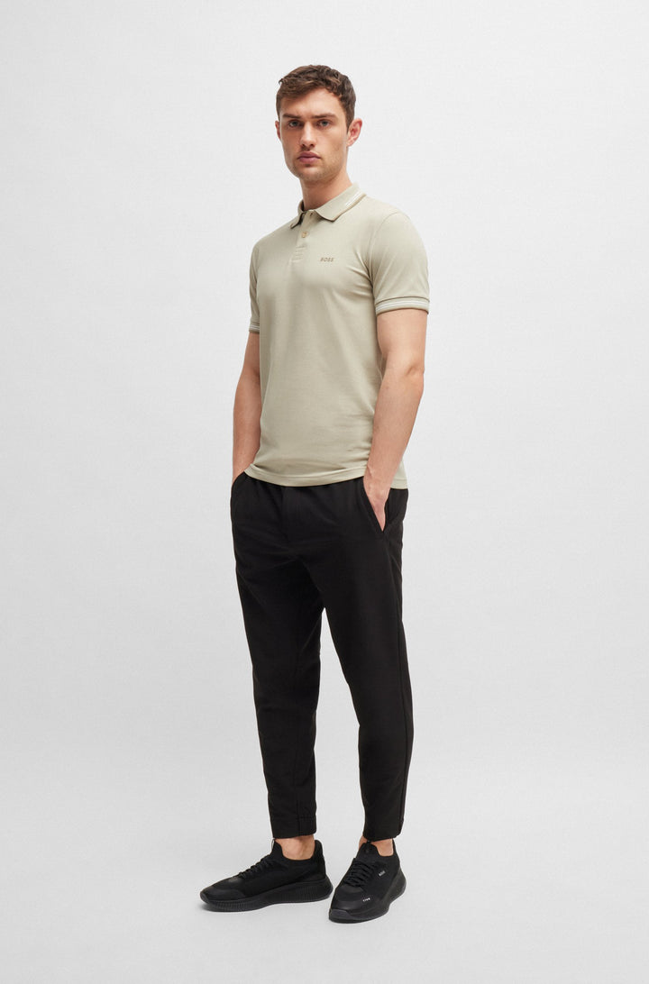 BOSS Polos Slim Fit in Cotton Mix - PAUL 10255848 01-50506193- Concorde Fashion#color_beige-272