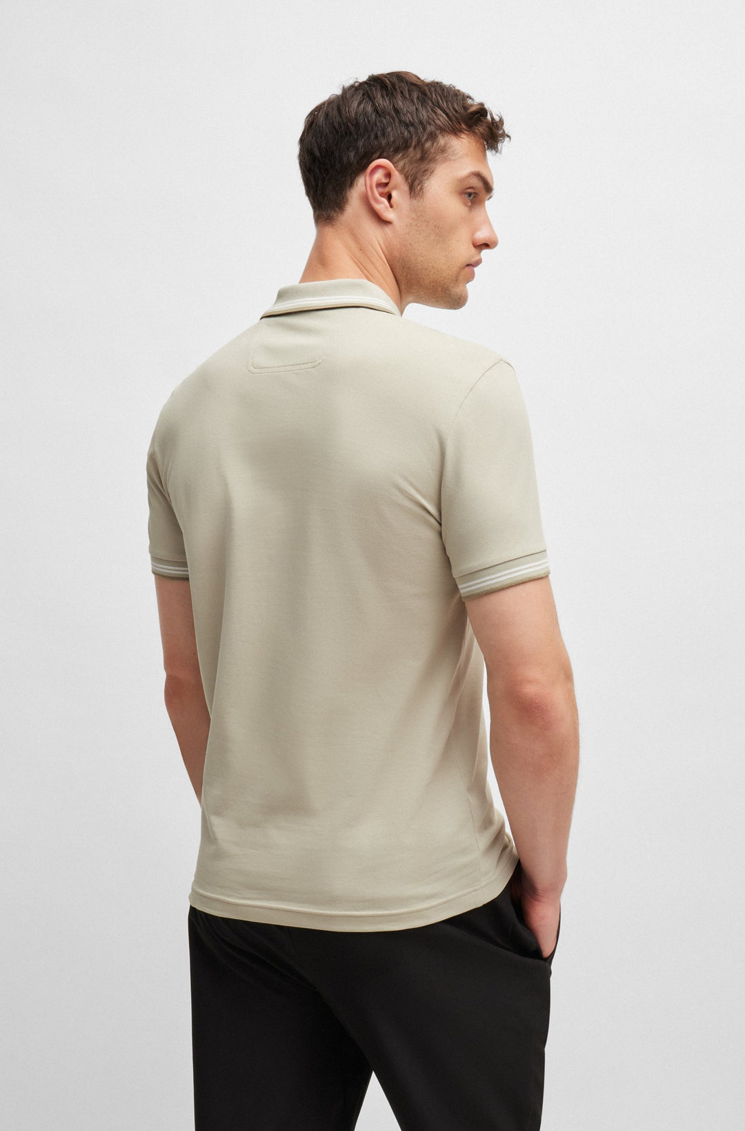 BOSS Polos Slim Fit in Cotton Mix - PAUL 10255848 01-50506193- Concorde Fashion#color_beige-272