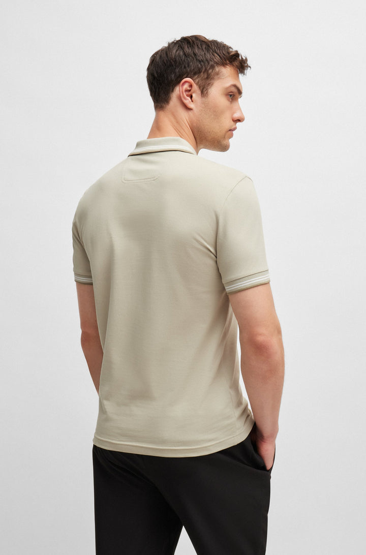 BOSS Polos Slim Fit in Cotton Mix - PAUL 10255848 01-50506193- Concorde Fashion#color_beige-272