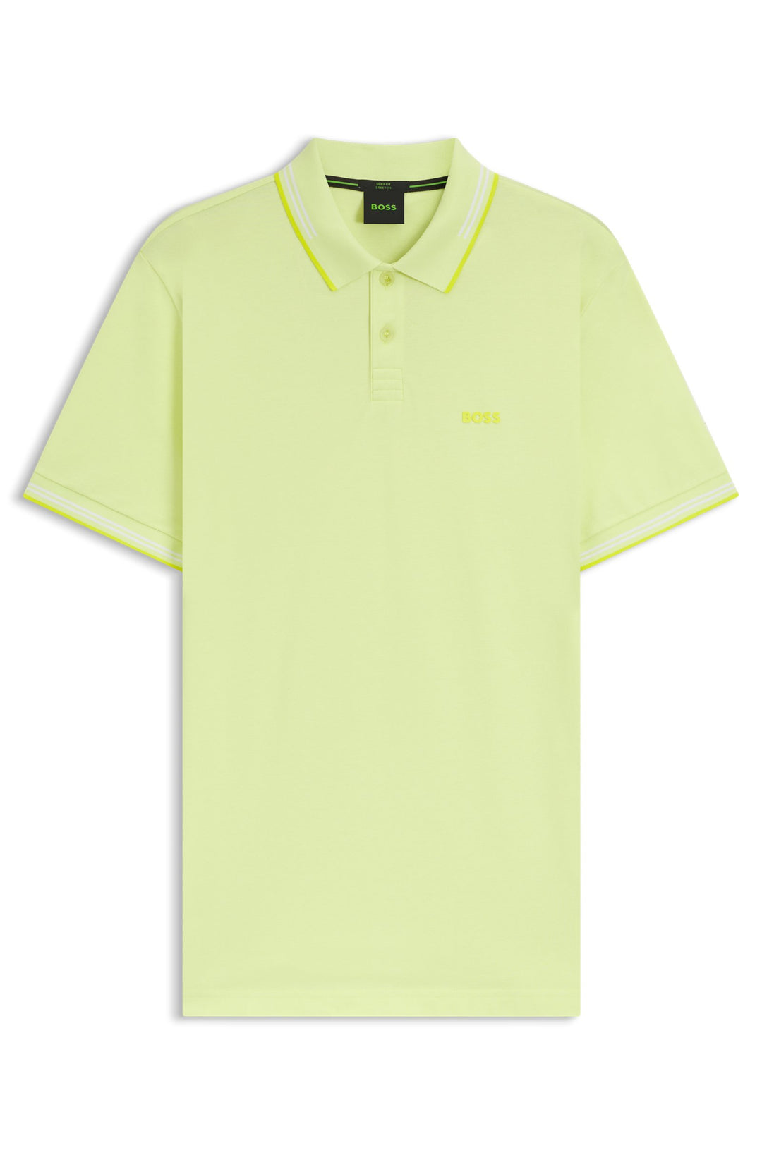 BOSS Polos Slim Fit in Cotton Mix - PAUL 10255848 01-50506193- Concorde Fashion#color_green-337