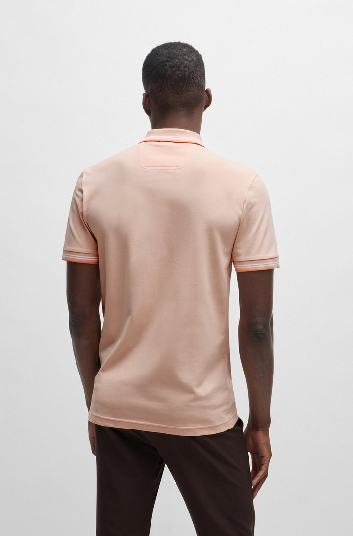 BOSS Polos Slim Fit in Cotton Mix - PAUL 10255848 01-50506193- Concorde Fashion#color_orange-835