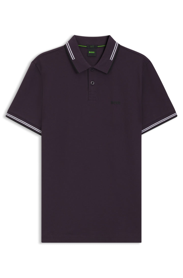 BOSS Polos Slim Fit in Cotton Mix - PAUL 10255848 01-50506193- Concorde Fashion#color_purple-517