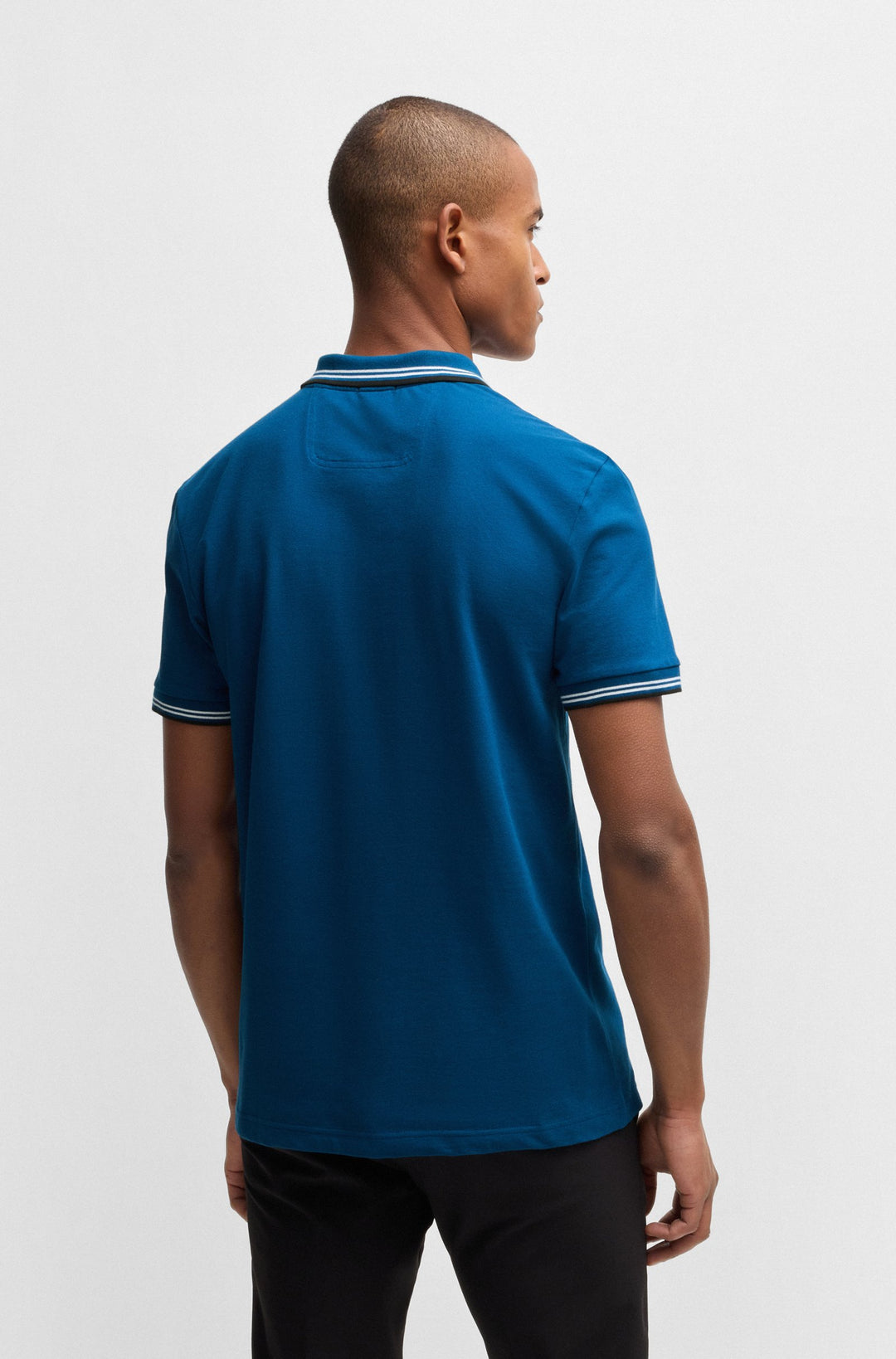 BOSS Polos Slim Fit in Cotton Mix - PAUL 10255848 01-50506193- Concorde Fashion#color_blue-494