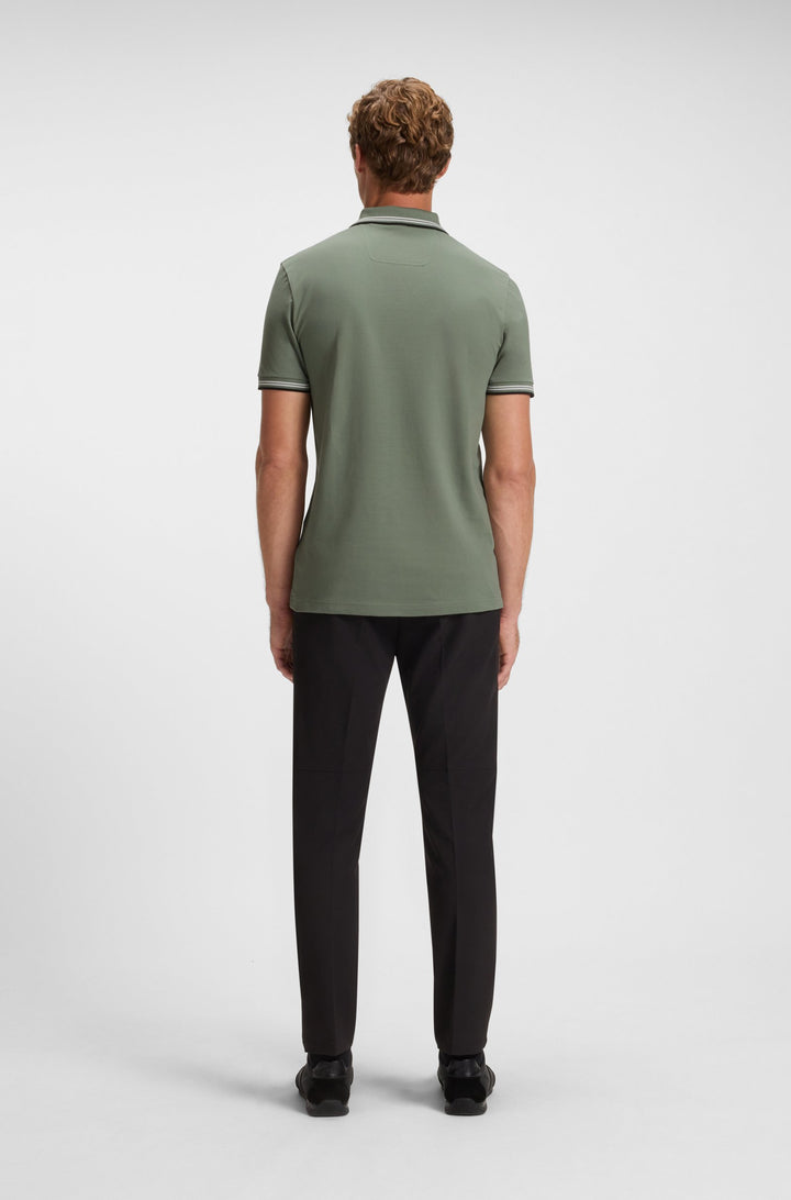 BOSS Polos Slim Fit in Cotton Mix - PAUL 10255848 01-50506193- Concorde Fashion#color_green-358