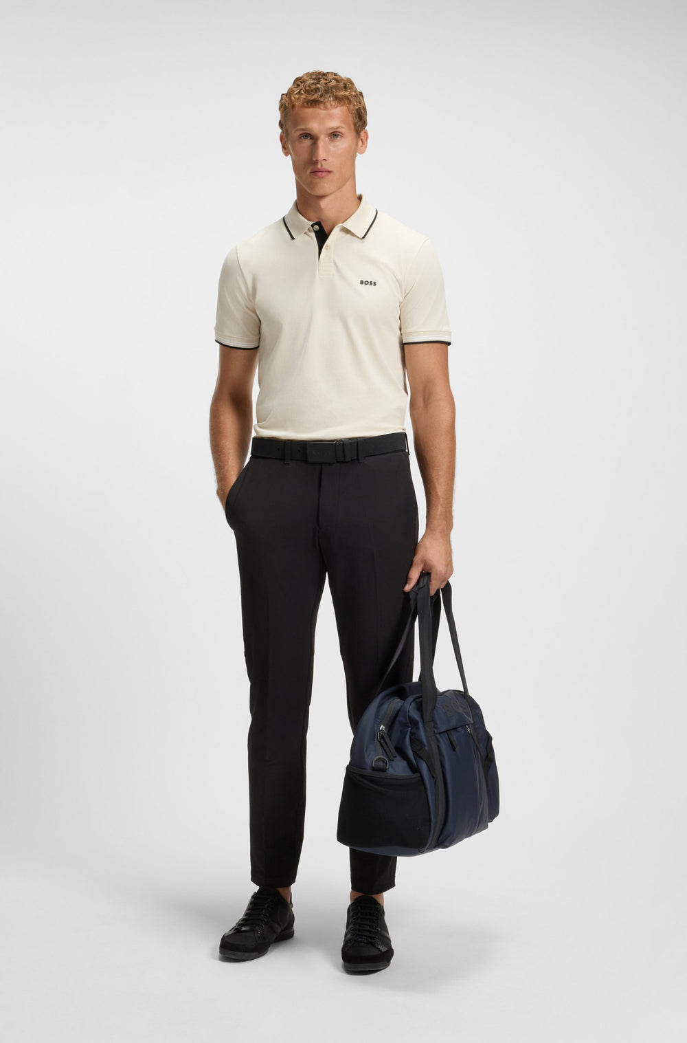 BOSS Polos Slim Fit in Cotton Mix - PAUL 10255848 01-50506193- Concorde Fashion#color_white-131