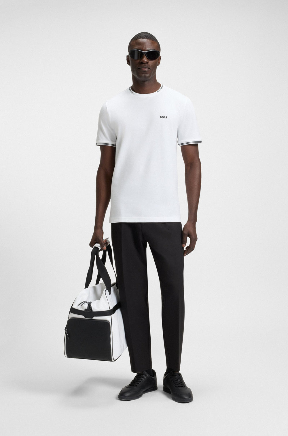 BOSS T-Shirts Regular Fit in Cotton Mix - TAUL 10255848 01-50521245- Concorde Fashion#color_white-100