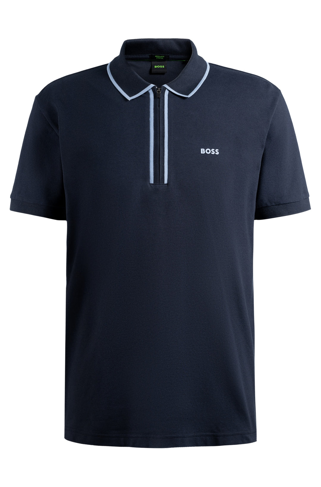BOSS Polos Regular Fit in Cotton Mix - PHILIX TAPE 10255848 01-50537489- Concorde Fashion#color_navy-402