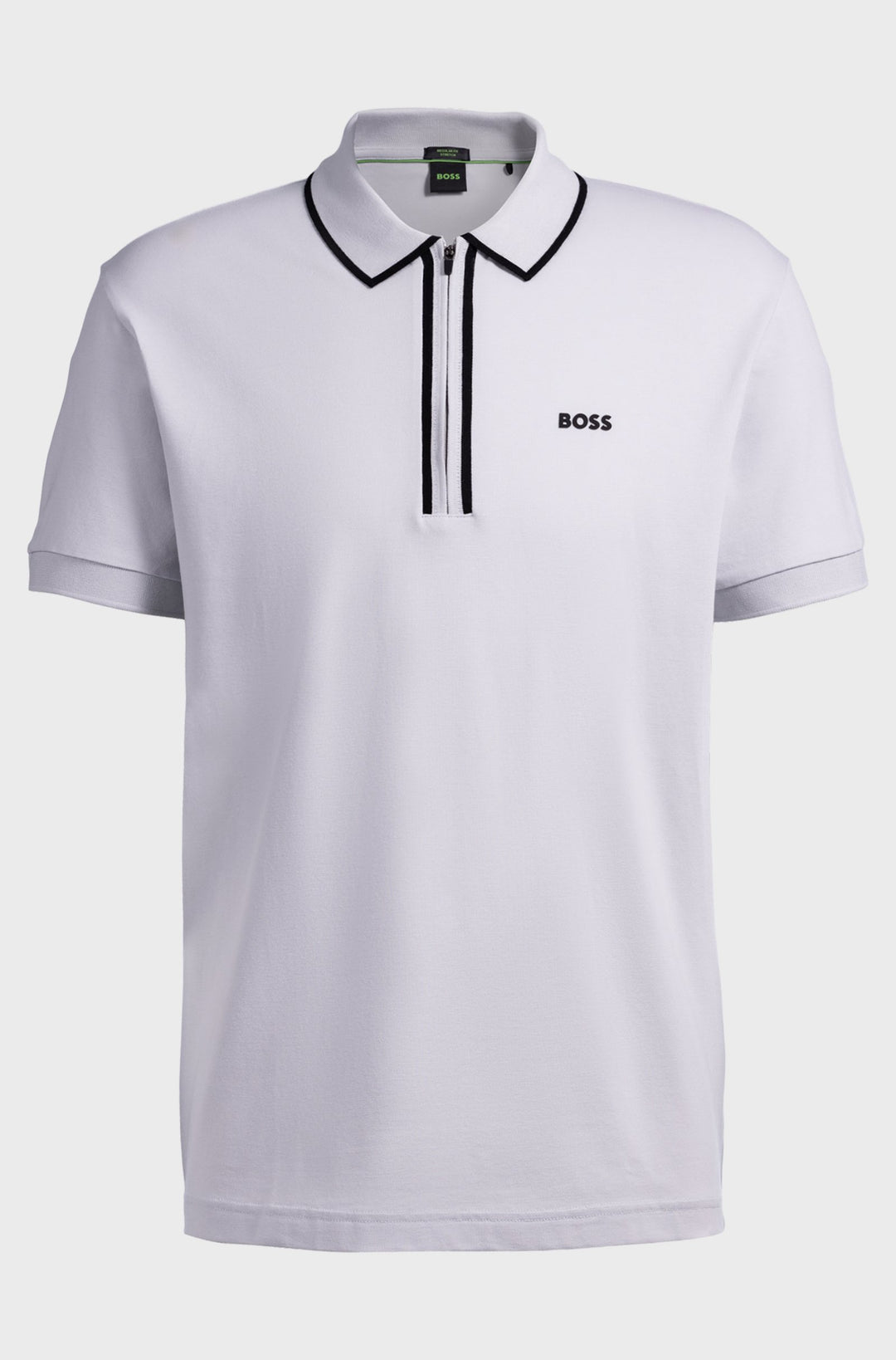 BOSS Polos Regular Fit in Cotton Mix - PHILIX TAPE 10255848 01-50537489- Concorde Fashion#color_grey-054