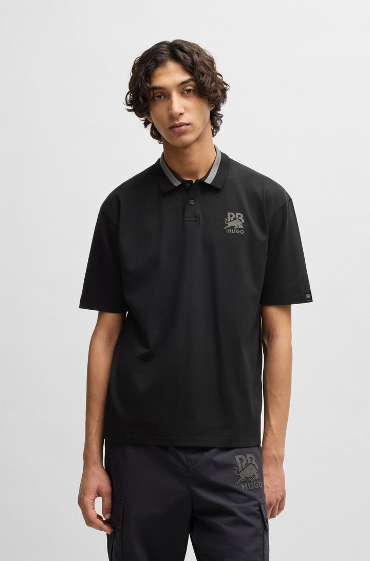 HUGO Polos Relaxed Fit - DODAC_RB 50542748- Concorde Fashion#color_black-001