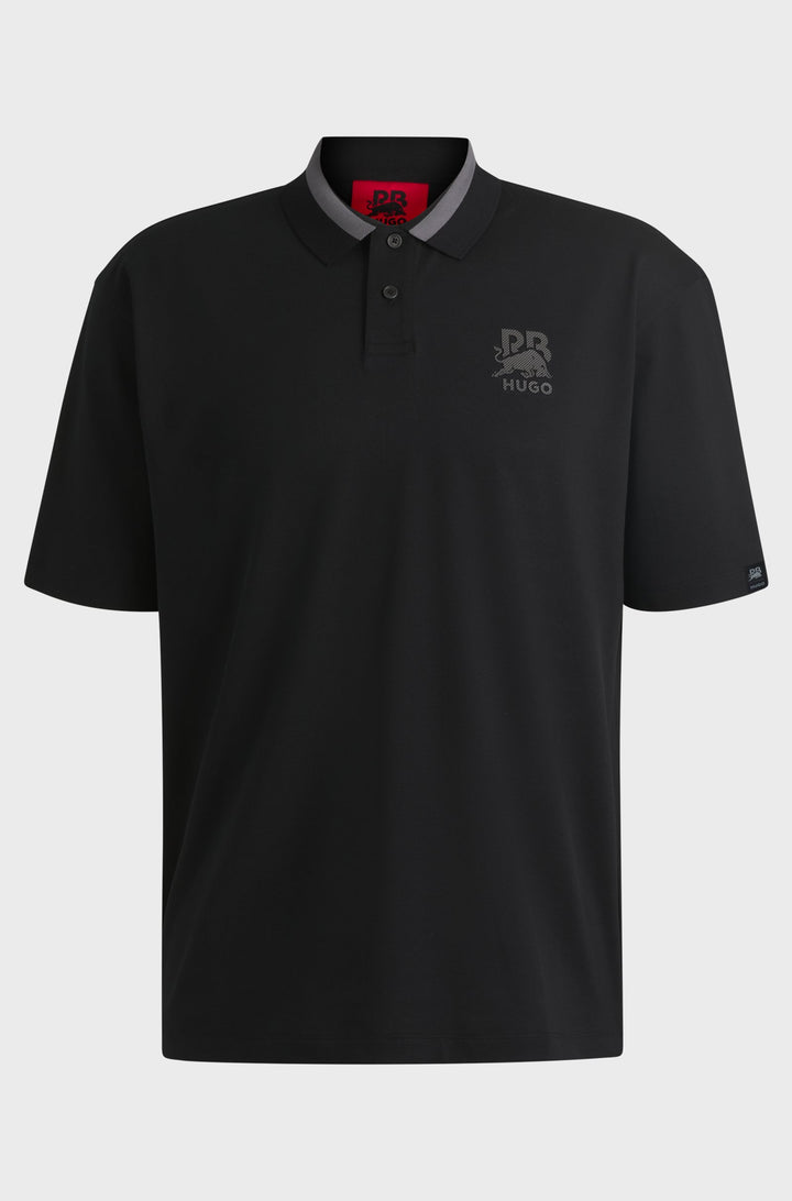 HUGO Polos Relaxed Fit - DODAC_RB 50542748- Concorde Fashion#color_black-001