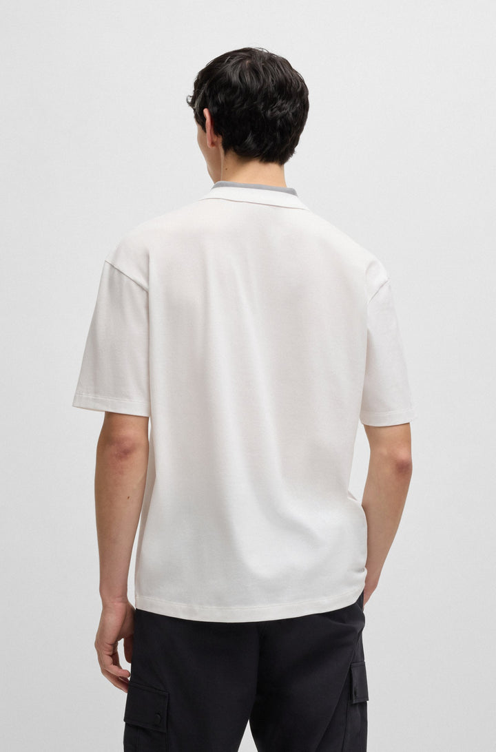 HUGO Polos Relaxed Fit - DODAC_RB 50542748- Concorde Fashion#color_white-100
