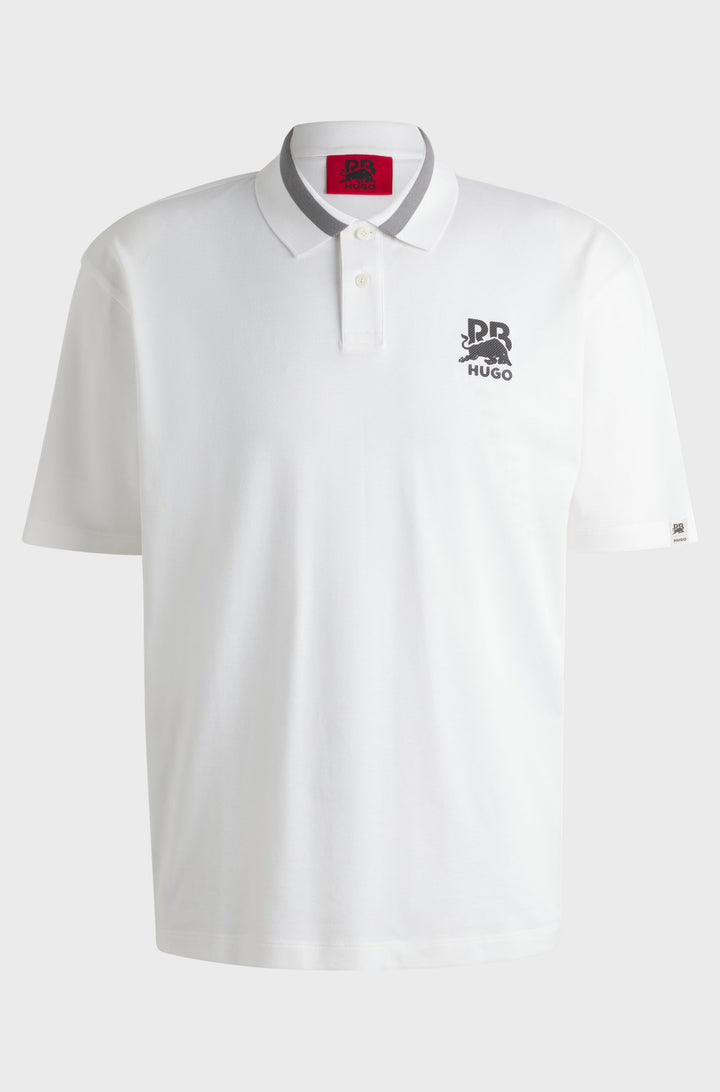 HUGO Polos Relaxed Fit - DODAC_RB 50542748- Concorde Fashion#color_white-100